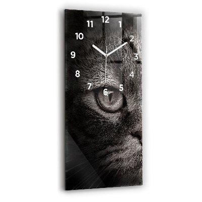 Négyszögletes üvegóra Skót kutya és macska