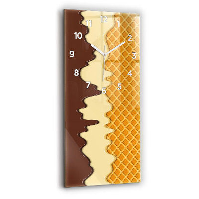 Négyszögletes üvegóra Gofri és fagylalt