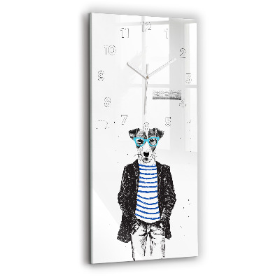 Négyszögletes üvegóra Kutya az emberi testben