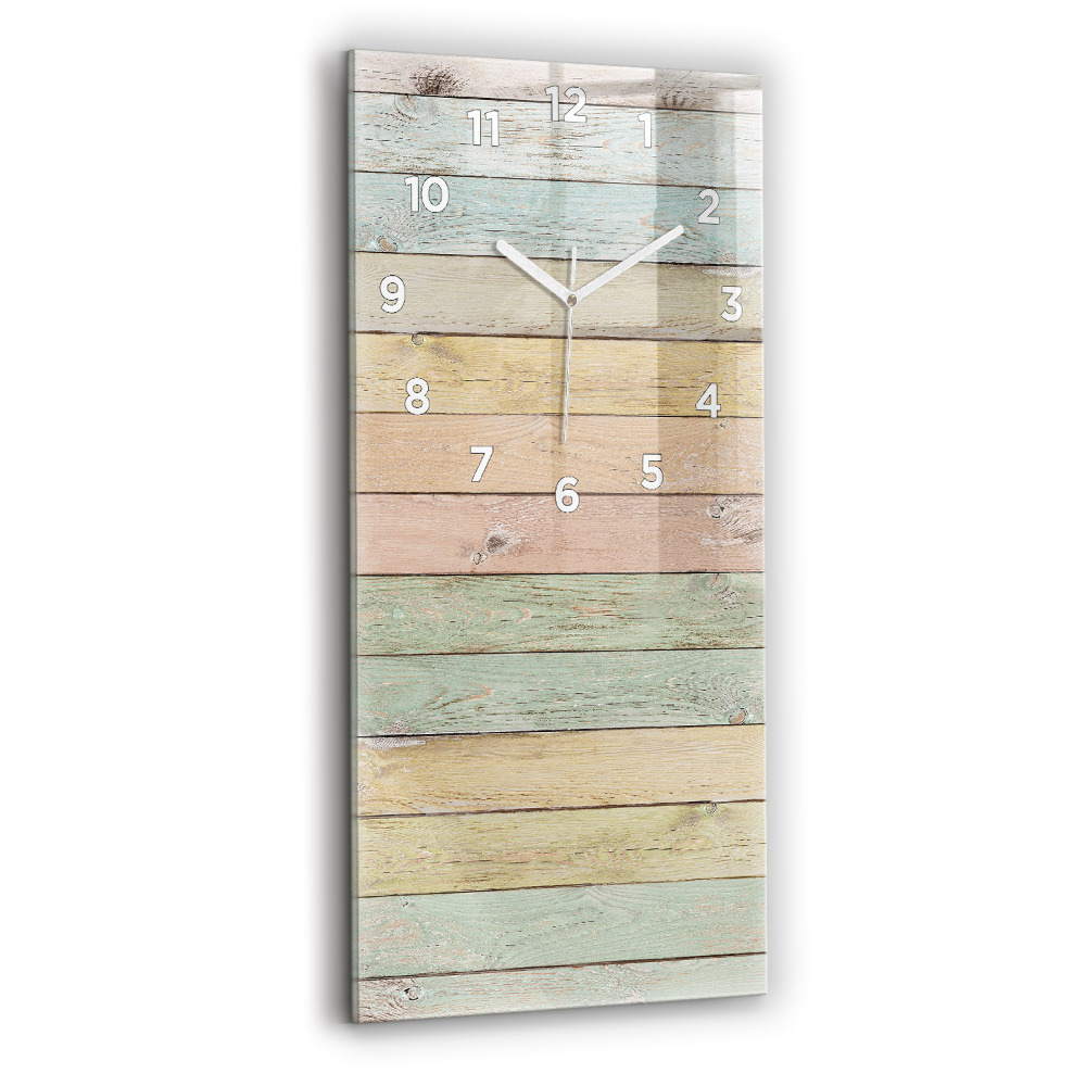 Négyszögletes üvegóra Színes táblák