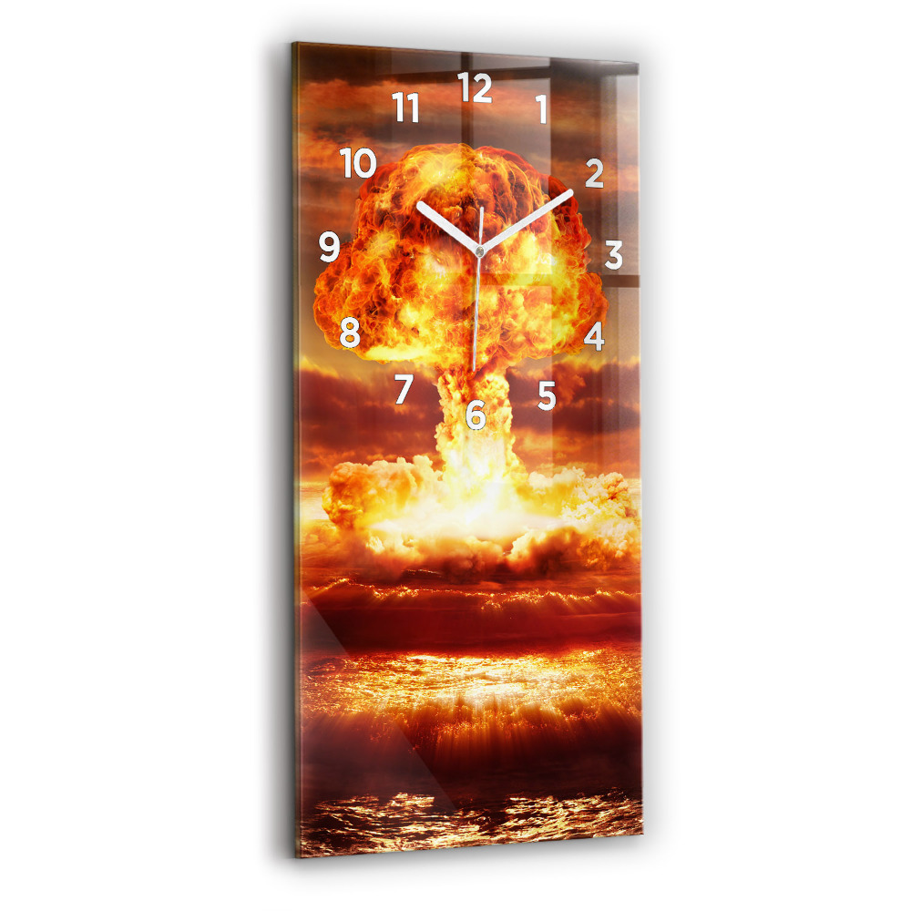 Függőleges üvegóra Egy atombomba robbanása