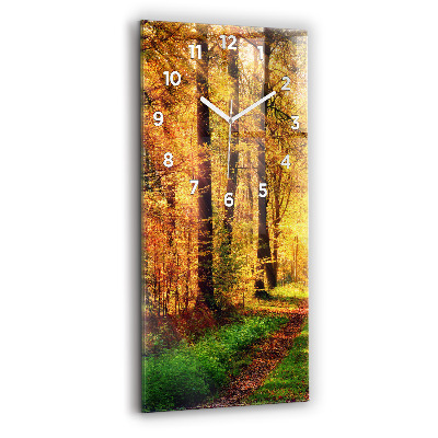 Négyszögletes üvegóra Őszi erdei táj