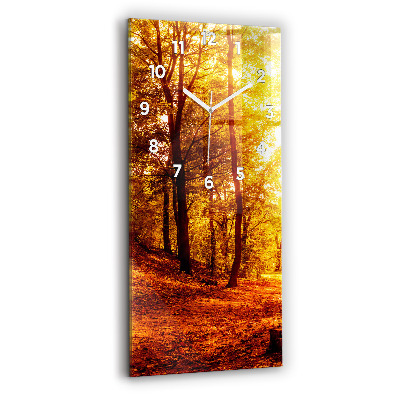 Függőleges üvegóra Erdei táj a napon