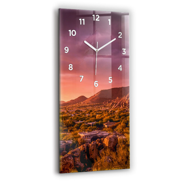 Négyszögletes üvegóra North Scottsdale naplemente