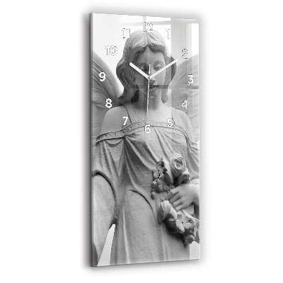 Négyszögletes üvegóra Régi angyal szobor