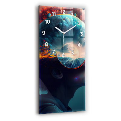 Négyszögletes üvegóra Futurisztikus világ