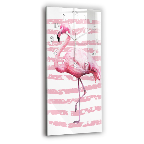 Téglalap alakú üvegóra Flamingo grafika