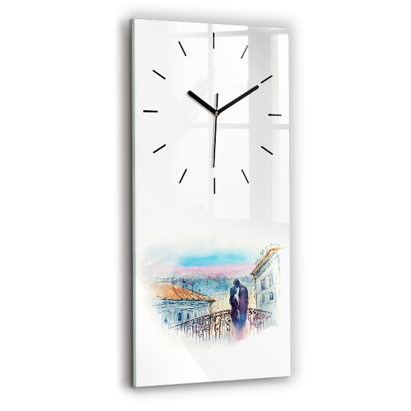 Téglalap alakú üvegóra 30x60 Emberek akvarellben