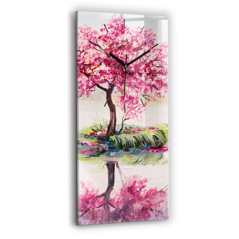 Négyszögletes fali üvegóra 30x60 Fa mozaik