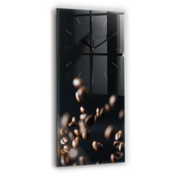 Négyszögletes fali üvegóra 30x60 Kávébab