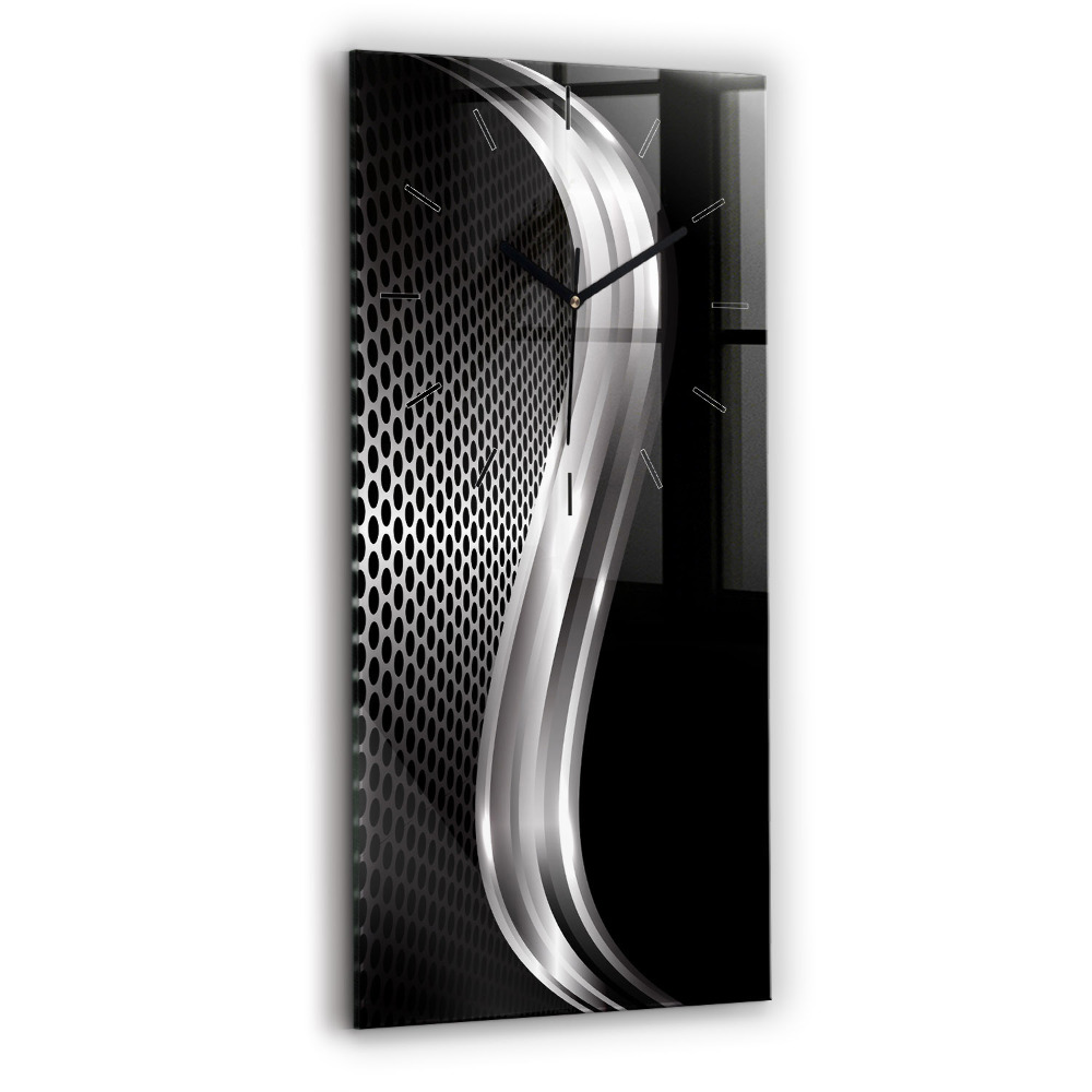 Téglalap alakú üvegóra 30x60 Black metal absztrakció