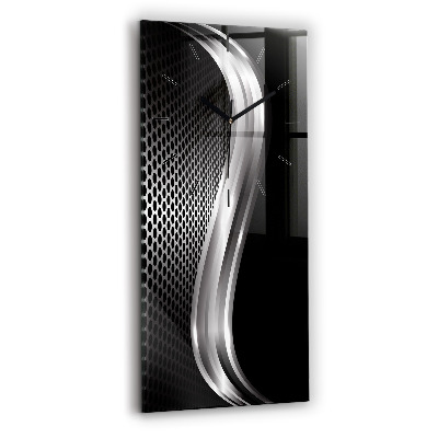 Téglalap alakú üvegóra 30x60 Black metal absztrakció