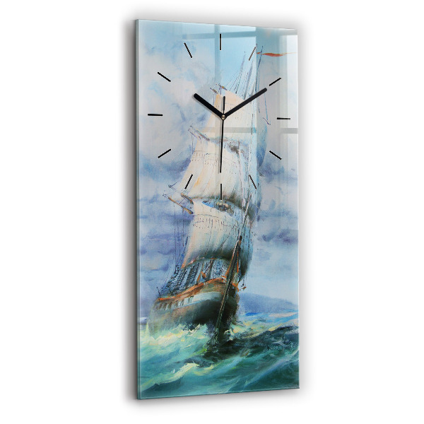 Függőleges üvegóra 30x60 Hajó a vízen