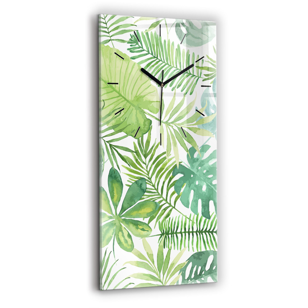 Téglalap alakú üvegóra 30x60 Zöld levelek