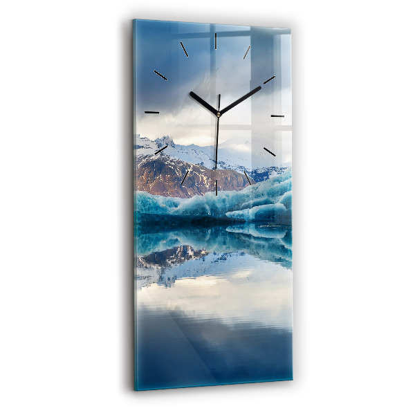 Négyszögletes fali üvegóra 30x60 Jokulsarlon-tó Izlandon