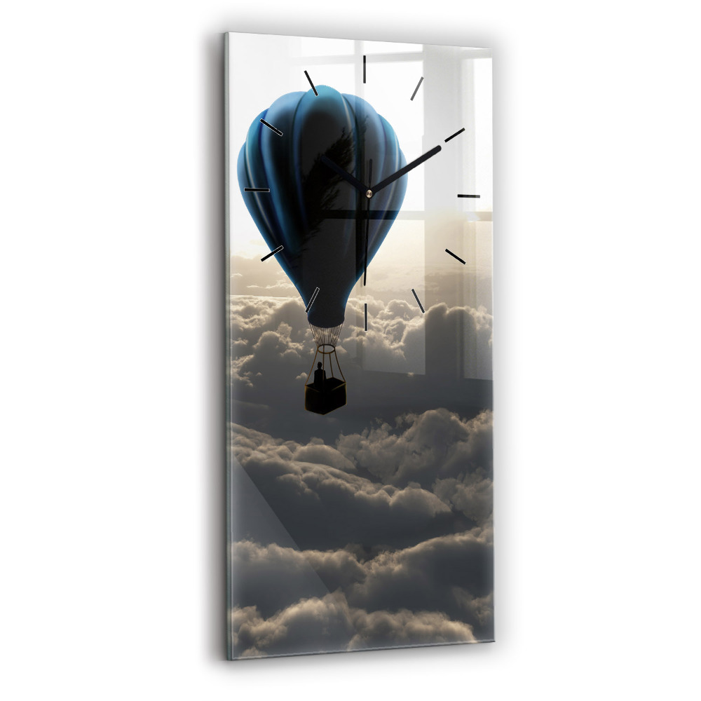Négyszögletes fali üvegóra 30x60 Léggömb az égen