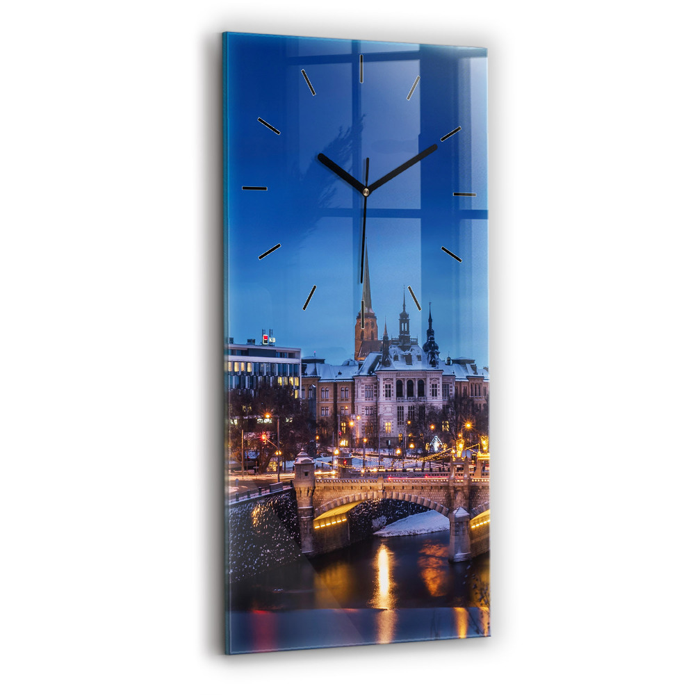 Téglalap alakú üvegóra 30x60 Panoráma Pilsen városára