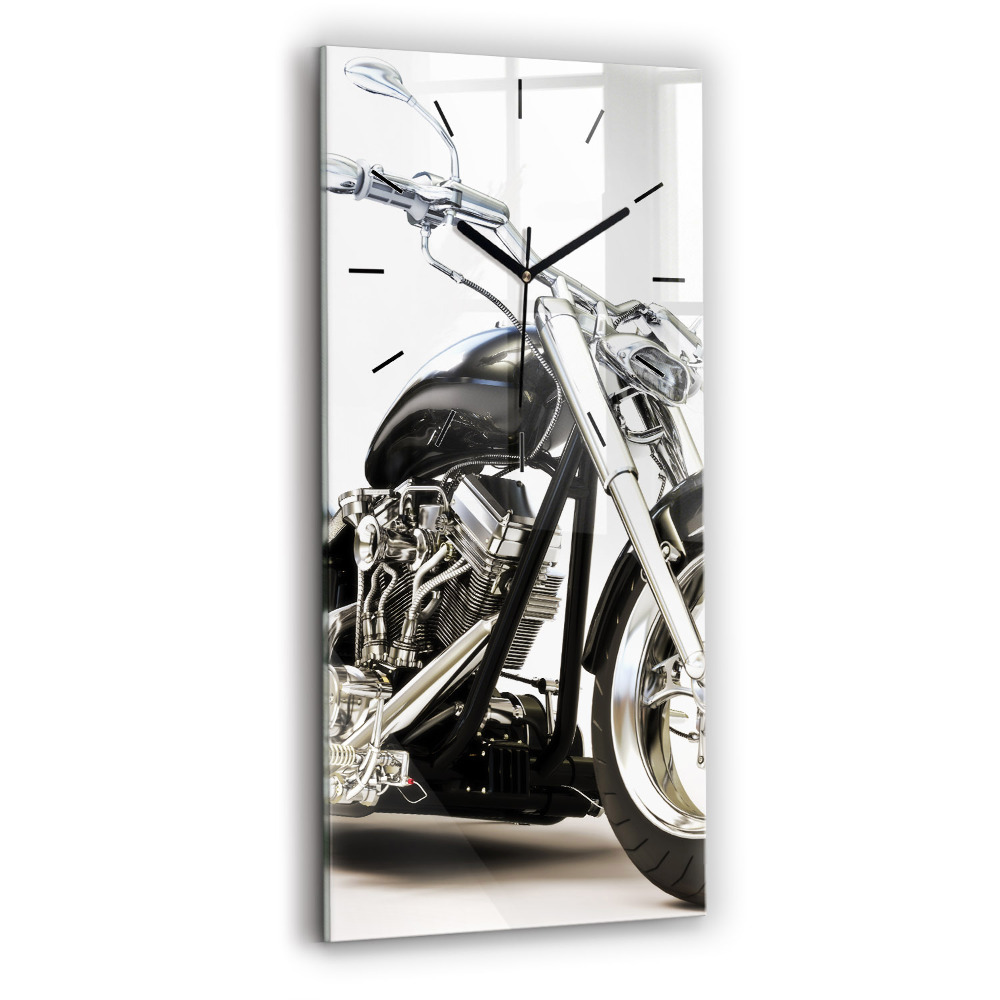Függőleges üvegóra 30x60 Fekete motorkerékpár