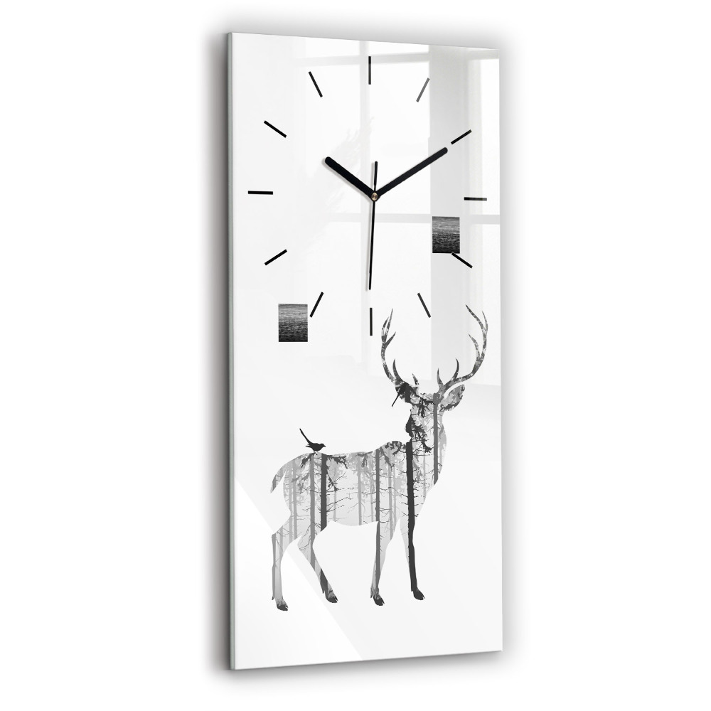 Téglalap alakú üvegóra 30x60 Erdei szarvas sziluettje
