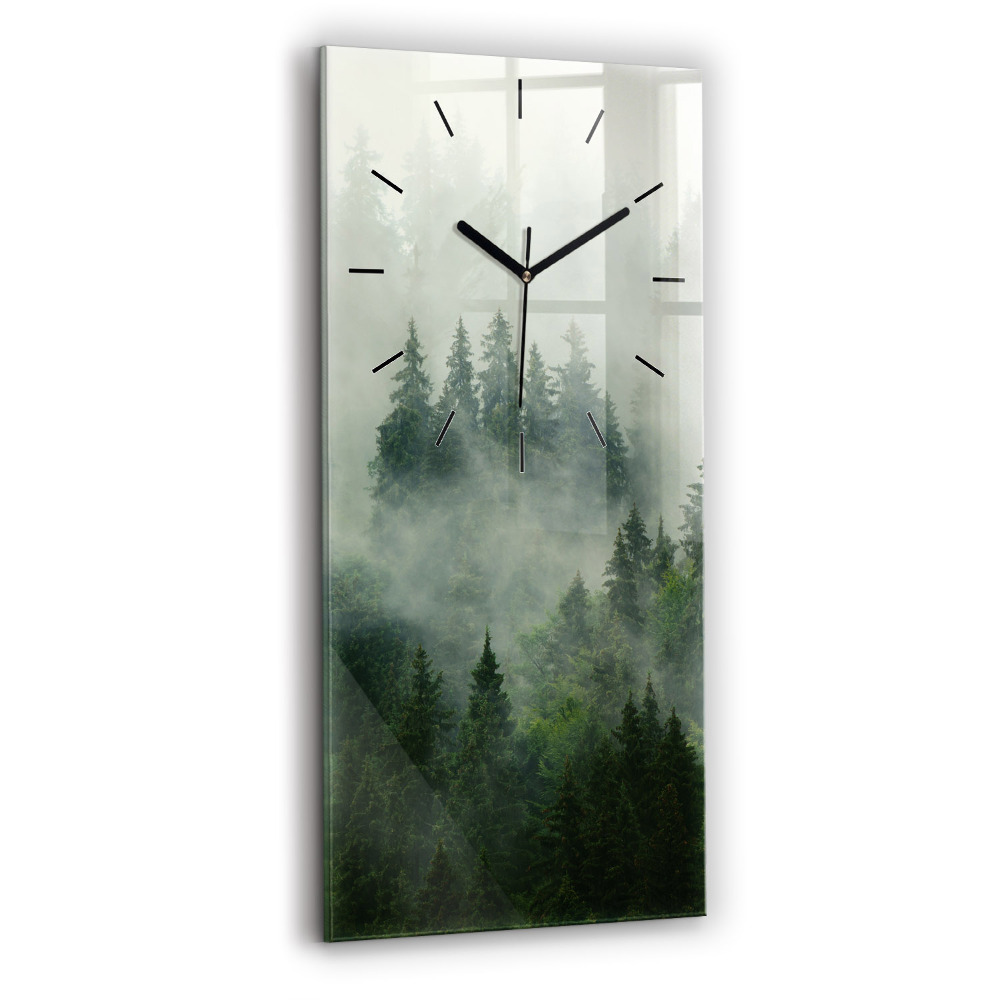 Négyszögletes üvegóra 30x60 Ködös erdő