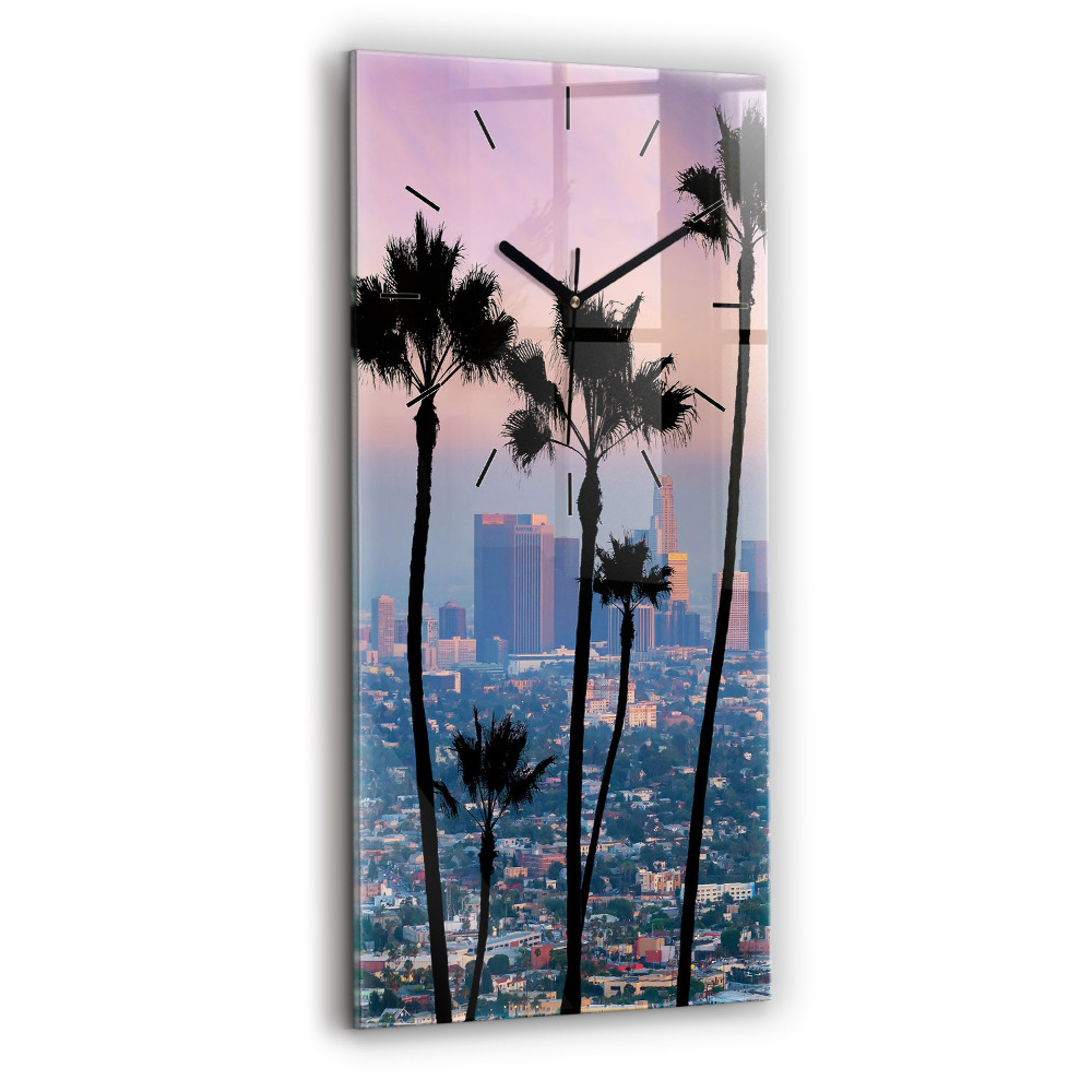 Négyszögletes fali üvegóra 30x60 Los Angeles-i naplemente
