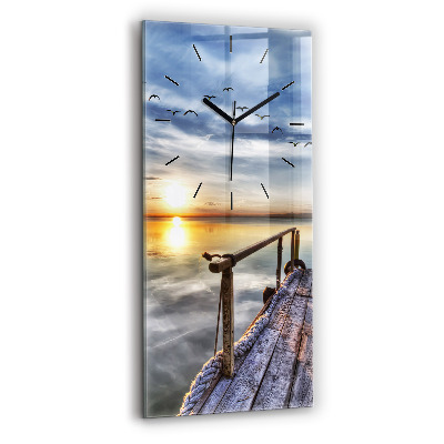 Függőleges üvegóra 30x60 Lake Sunset