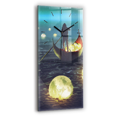 Négyszögletes üvegóra 30x60 Absztrakció