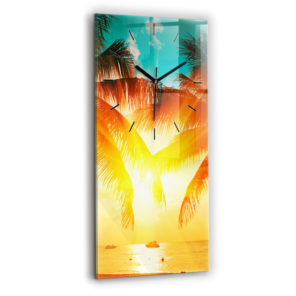 Négyszögletes fali üvegóra 30x60 Nyaralás Pihenés Nyár