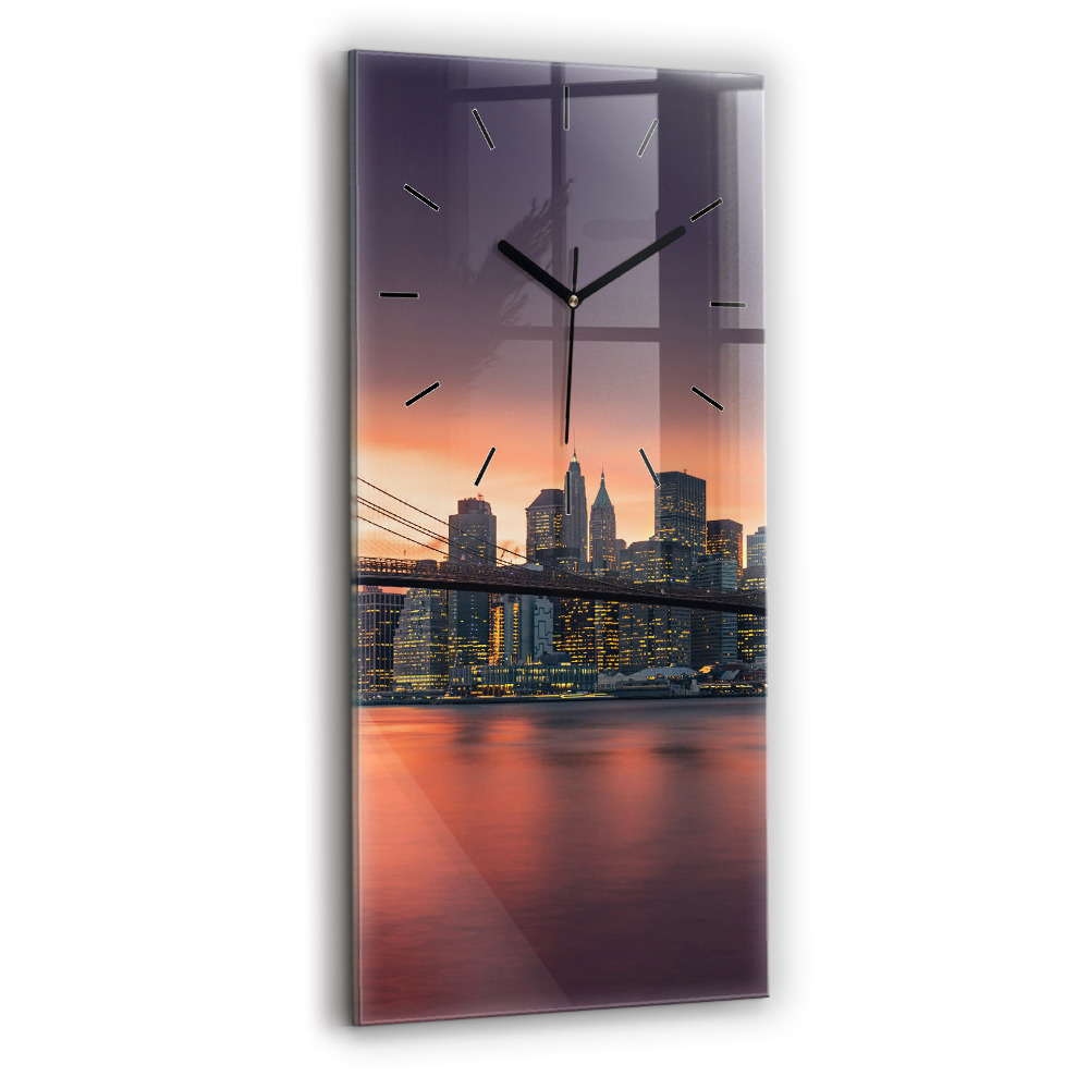 Négyszögletes üvegóra 30x60 New York East River