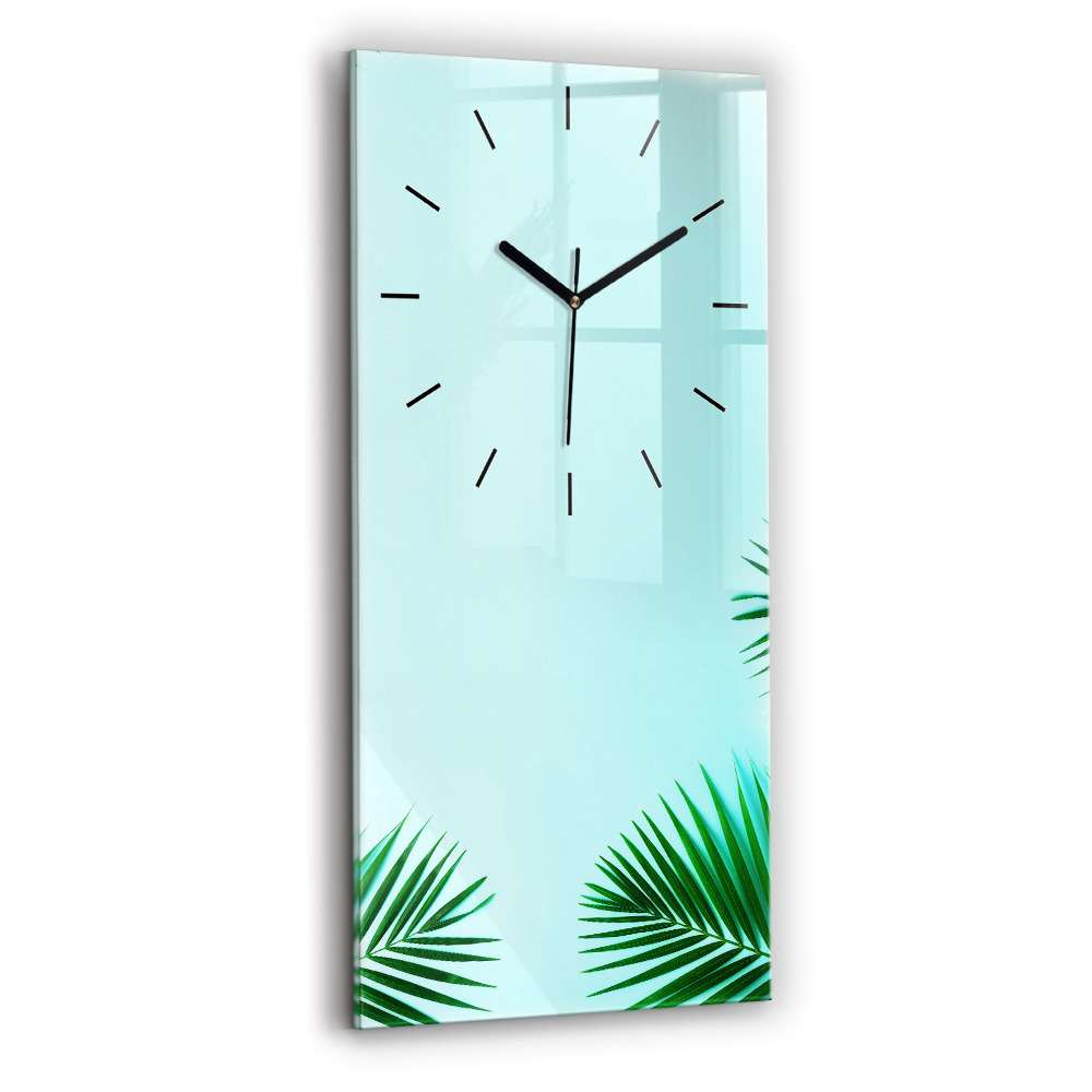 Függőleges üvegóra 30x60 Zöld pálmafák