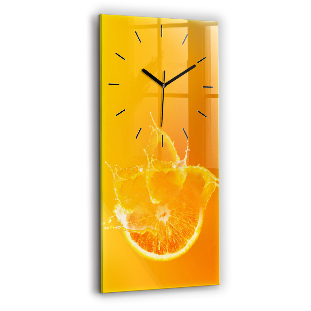 Négyszögletes fali üvegóra 30x60 narancs