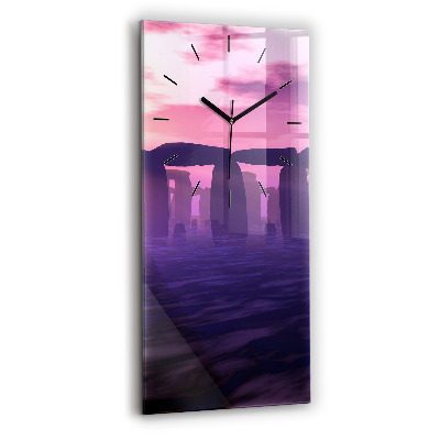 Négyszögletes üvegóra 30x60 Naplemente Stonehenge-ben