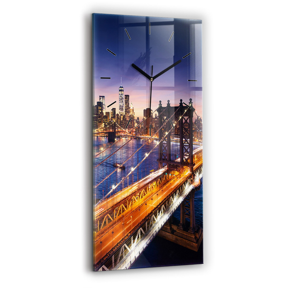Négyszögletes üvegóra 30x60 New York és a naplemente