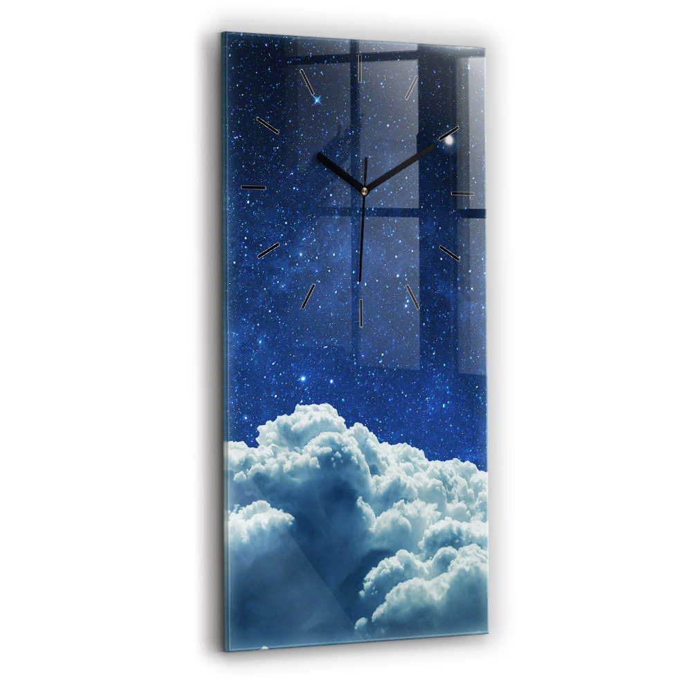Négyszögletes fali üvegóra 30x60 Éjszakai égbolt