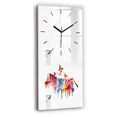 Függőleges üvegóra 30x60 Színes zebra