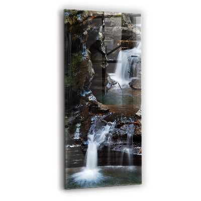 Négyszögletes üvegóra 30x60 Vízesés és Izland sziklái