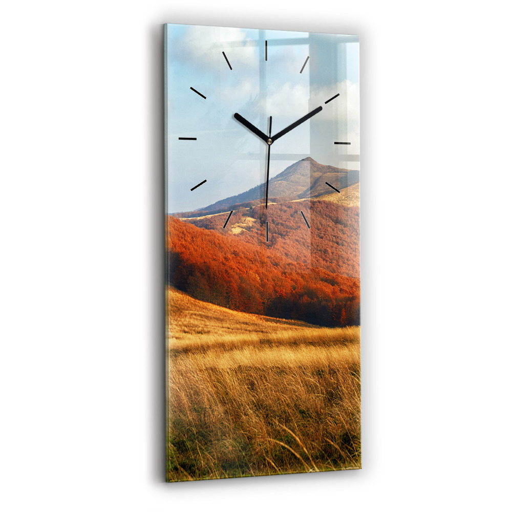 Négyszögletes fali üvegóra 30x60 Hegyi táj