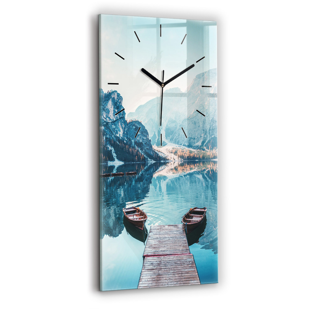 Négyszögletes fali üvegóra 30x60 Csónakok a tavon