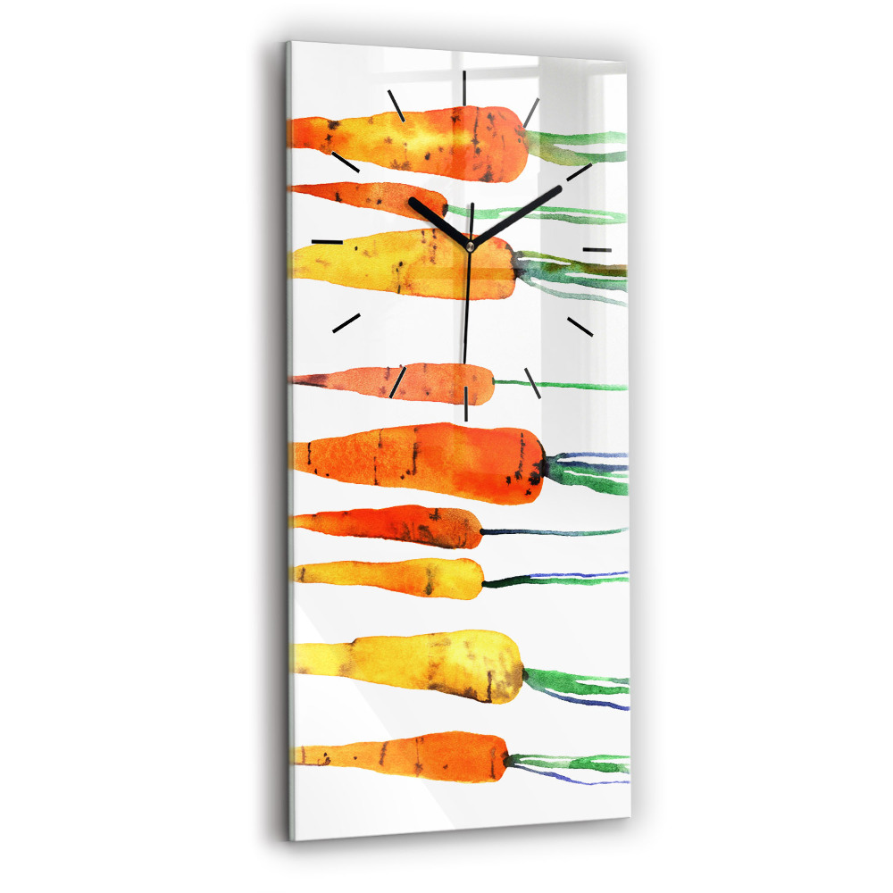 Négyszögletes üvegóra 30x60 Sárgarépa illusztráció