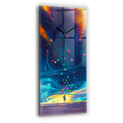 Függőleges üvegóra 30x60 Gyermek és léggömbök