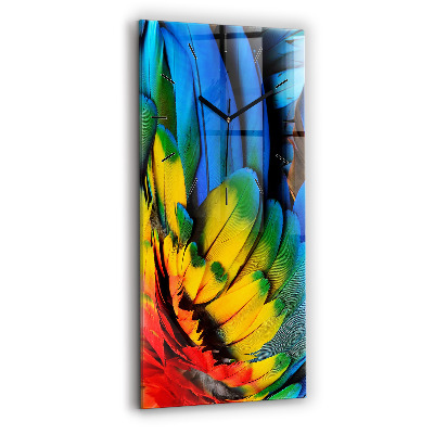 Négyszögletes üvegóra 30x60 Színes madárszárnyak