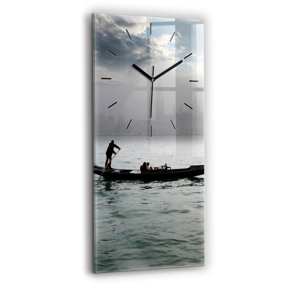 Négyszögletes fali üvegóra 30x60 Gondola Velencében