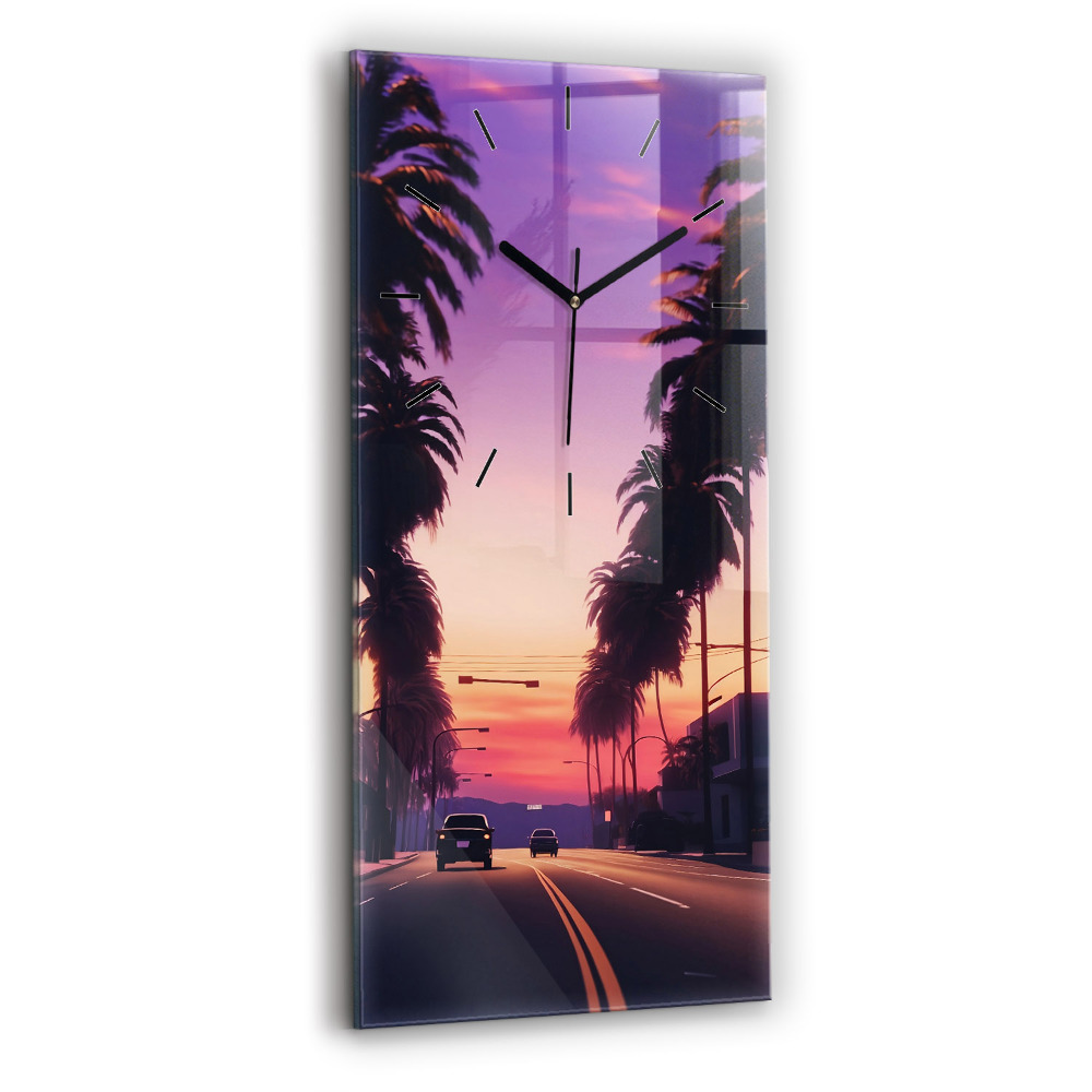 Négyszögletes üvegóra 30x60 Naplemente LA-ban