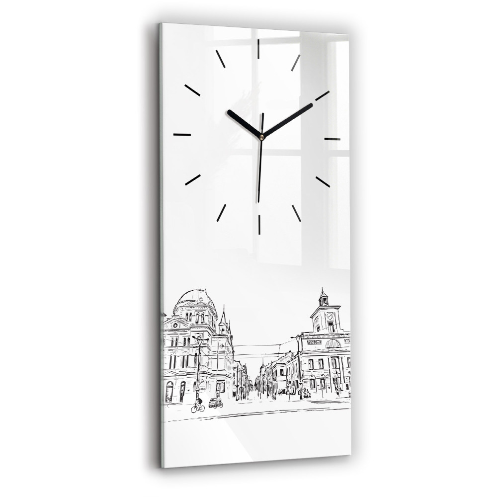 Függőleges üvegóra 30x60 Poznań város illusztrációja