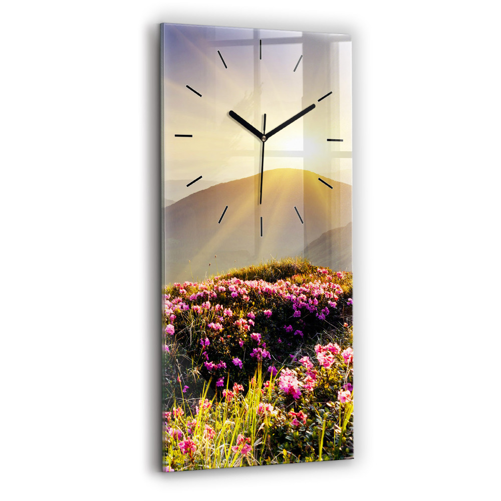 Négyszögletes fali üvegóra 30x60 Hegyi táj