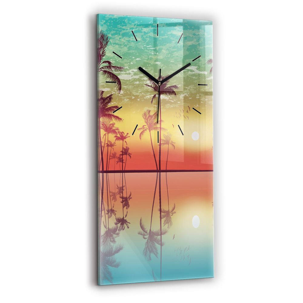 Függőleges üvegóra 30x60 Trópusi pálmafák