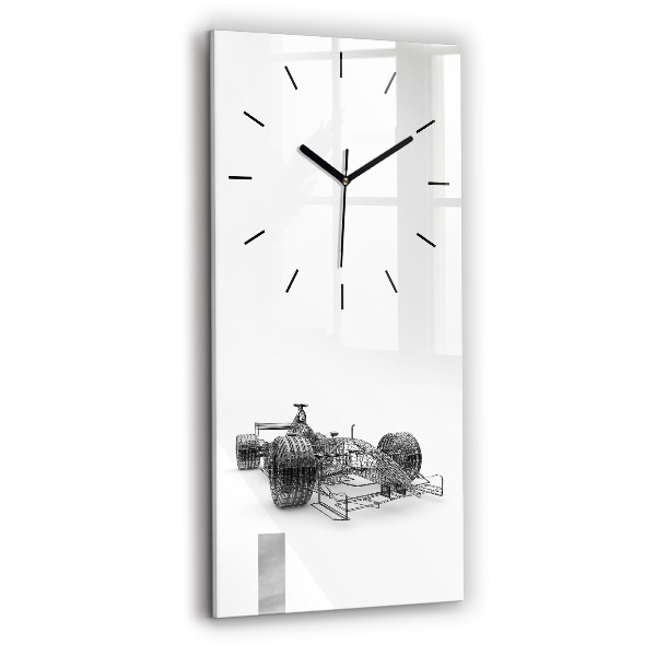 Négyszögletes fali üvegóra 30x60 F1 autó design
