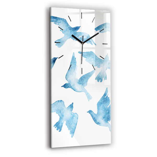 Téglalap alakú üvegóra 30x60 Repülő kék madarak