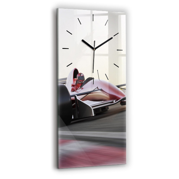 Négyszögletes fali üvegóra 30x60 Sport versenyautó