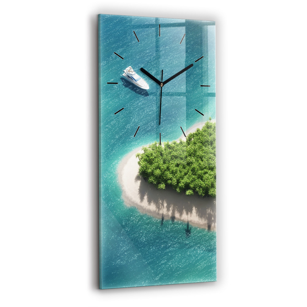 Téglalap alakú üvegóra 30x60 Szív-sziget